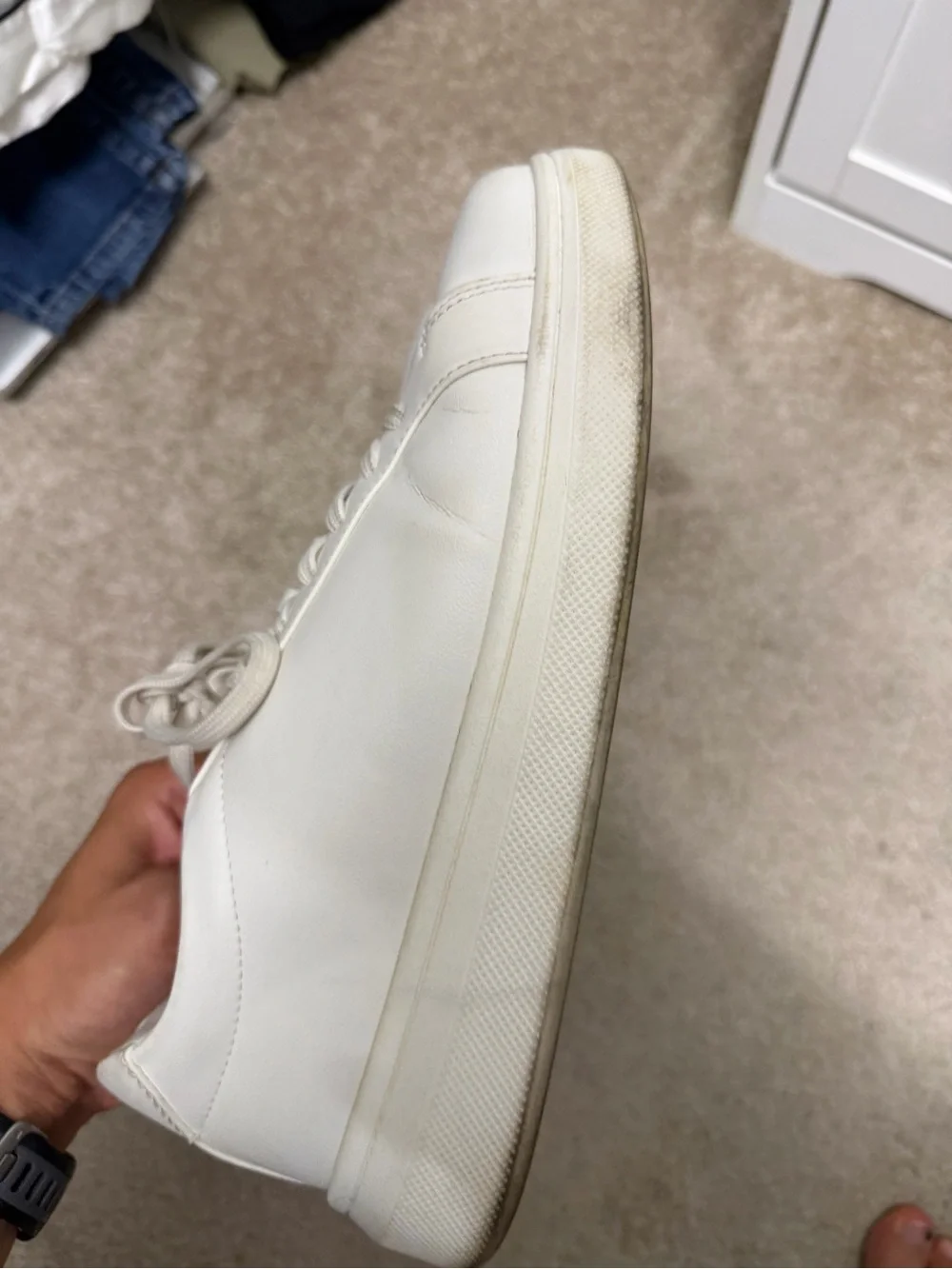 Zara Men’s White Low Top Sneakers Size 42